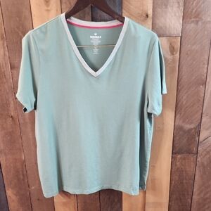 Bonobos Womens Light Green V-Neck Tee Size L